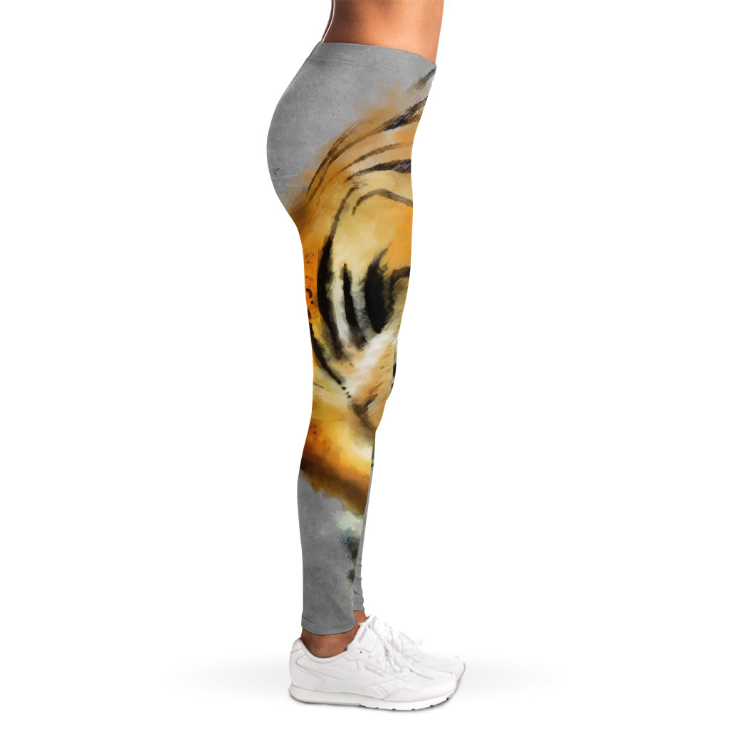 Tiger Painting Print Women's Leggings