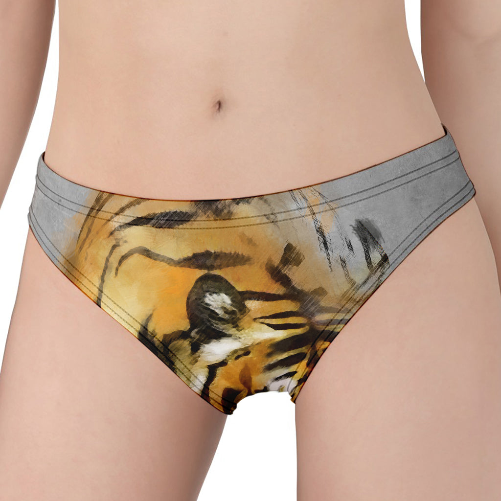 Tiger Painting Print Women's Panties