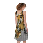 Tiger Painting Print Women's Sleeveless Dress