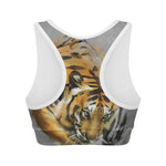 Tiger Painting Print Women's Sports Bra