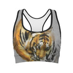Tiger Painting Print Women's Sports Bra