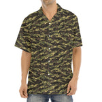 Tiger Stripe Camouflage Pattern Print Aloha Shirt