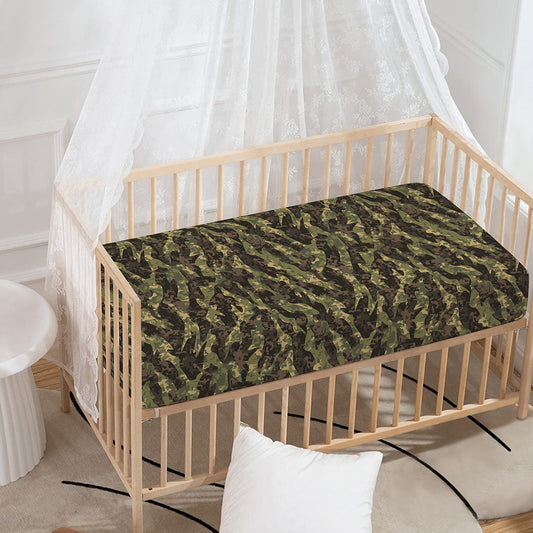 Tiger Stripe Camouflage Pattern Print Baby Crib Sheet