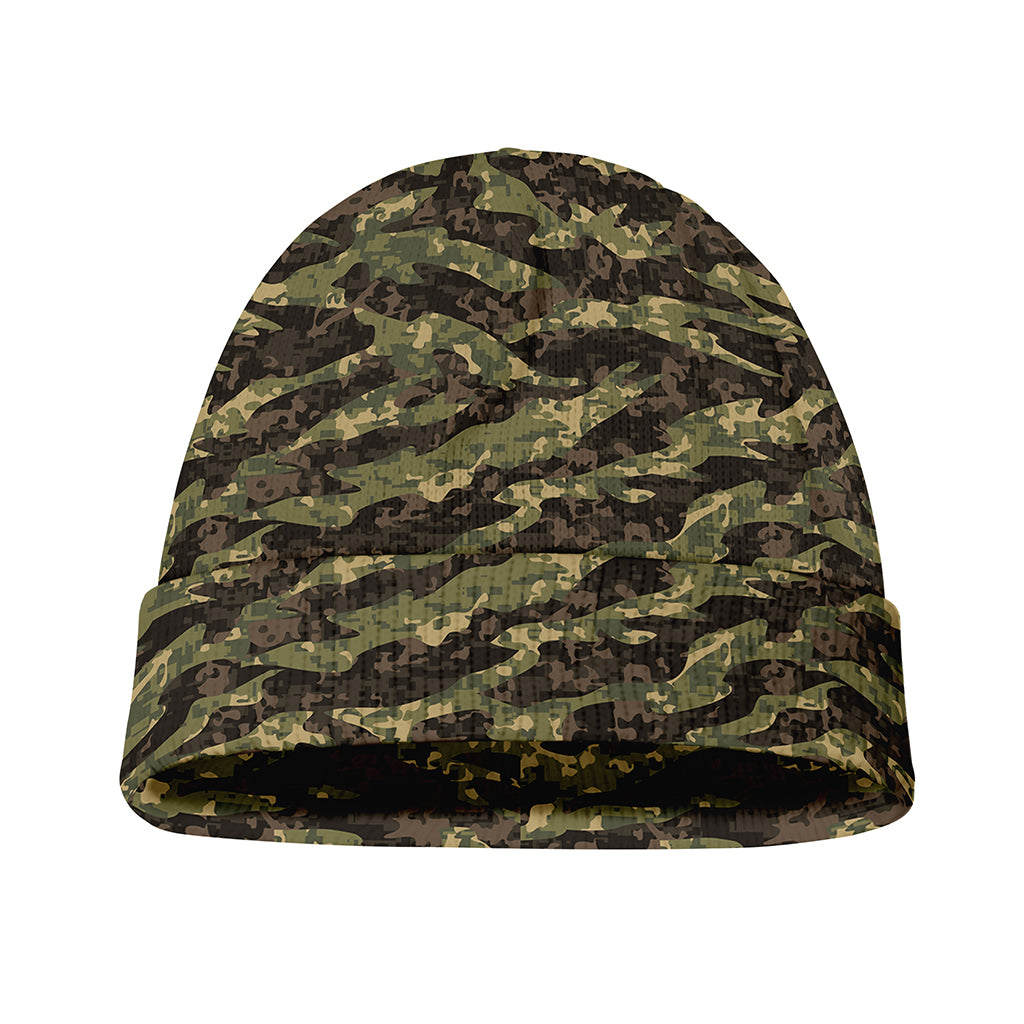 Tiger Stripe Camouflage Pattern Print Beanie