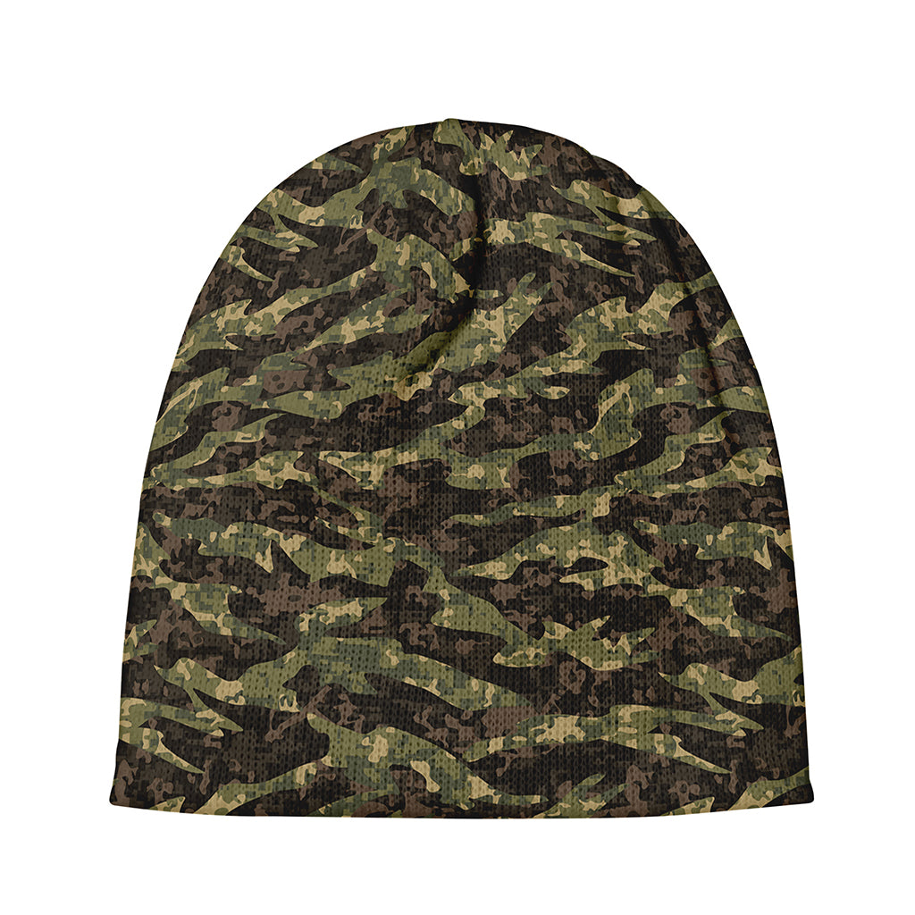 Tiger Stripe Camouflage Pattern Print Beanie
