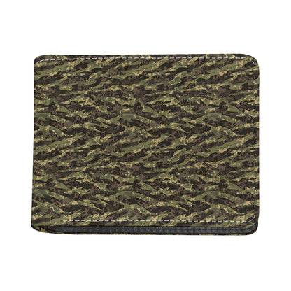 Tiger Stripe Camouflage Pattern Print Bifold Wallet