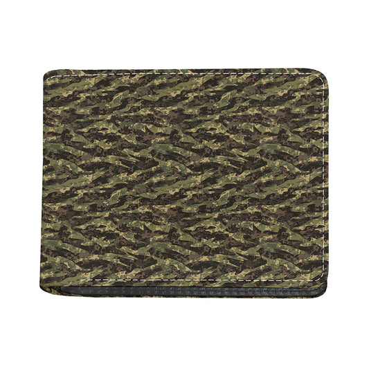 Tiger Stripe Camouflage Pattern Print Bifold Wallet