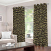 Tiger Stripe Camouflage Pattern Print Blackout Grommet Curtains