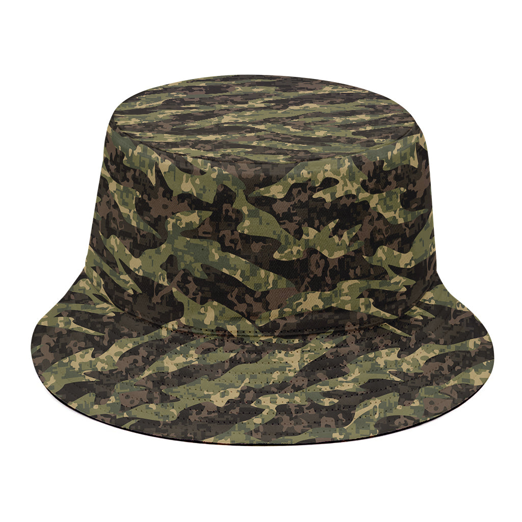 Tiger Stripe Camouflage Pattern Print Bucket Hat