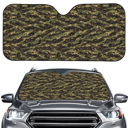 Tiger Stripe Camouflage Pattern Print Car Windshield Sun Shade