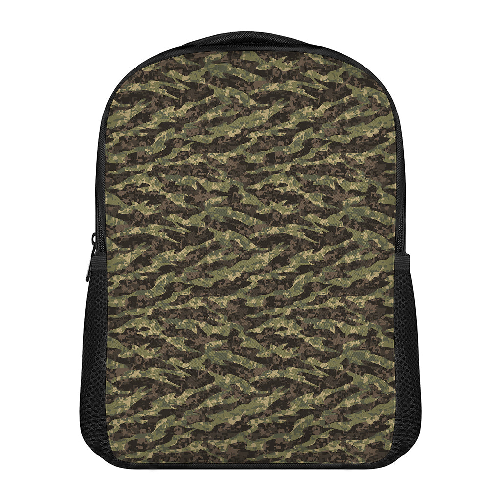 Tiger Stripe Camouflage Pattern Print Casual Backpack