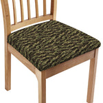 Tiger Stripe Camouflage Pattern Print Chair Cushion Cover