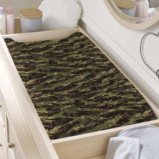 Tiger Stripe Camouflage Pattern Print Changing Pad Cover