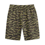Tiger Stripe Camouflage Pattern Print Cotton Shorts