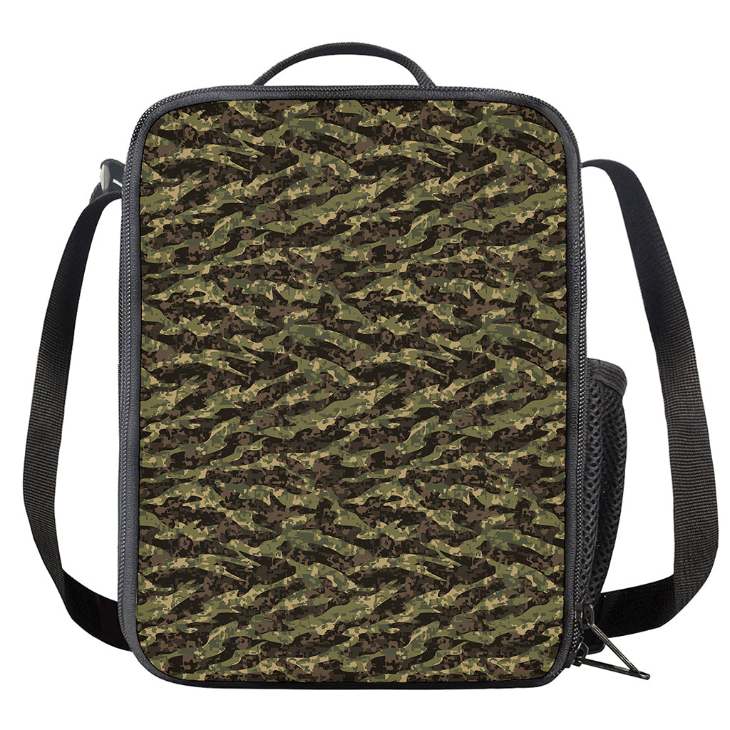 Tiger Stripe Camouflage Pattern Print Crossbody Lunch Bag
