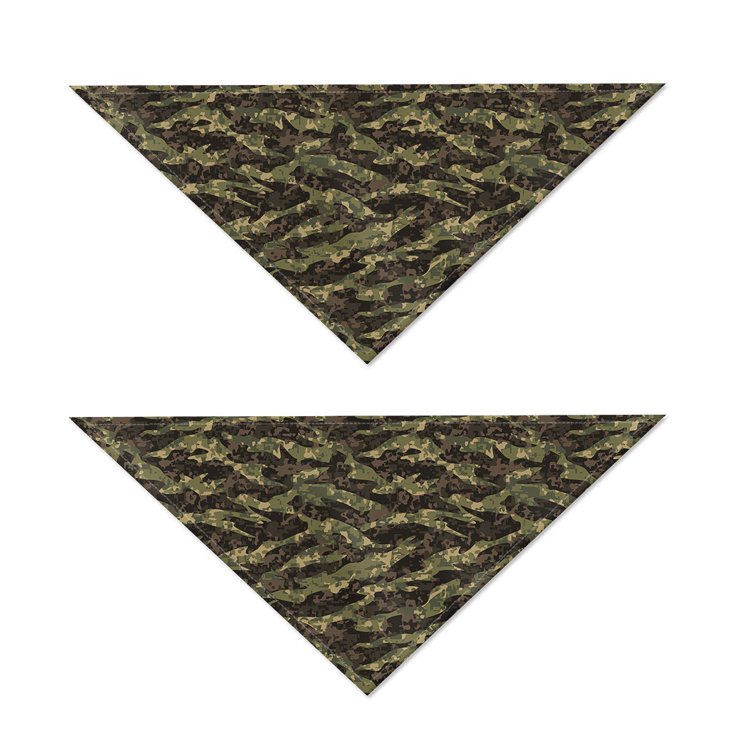 Tiger Stripe Camouflage Pattern Print Dog Bandana