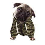 Tiger Stripe Camouflage Pattern Print Dog Zip Up Hoodie