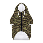 Tiger Stripe Camouflage Pattern Print Dog Zip Up Hoodie