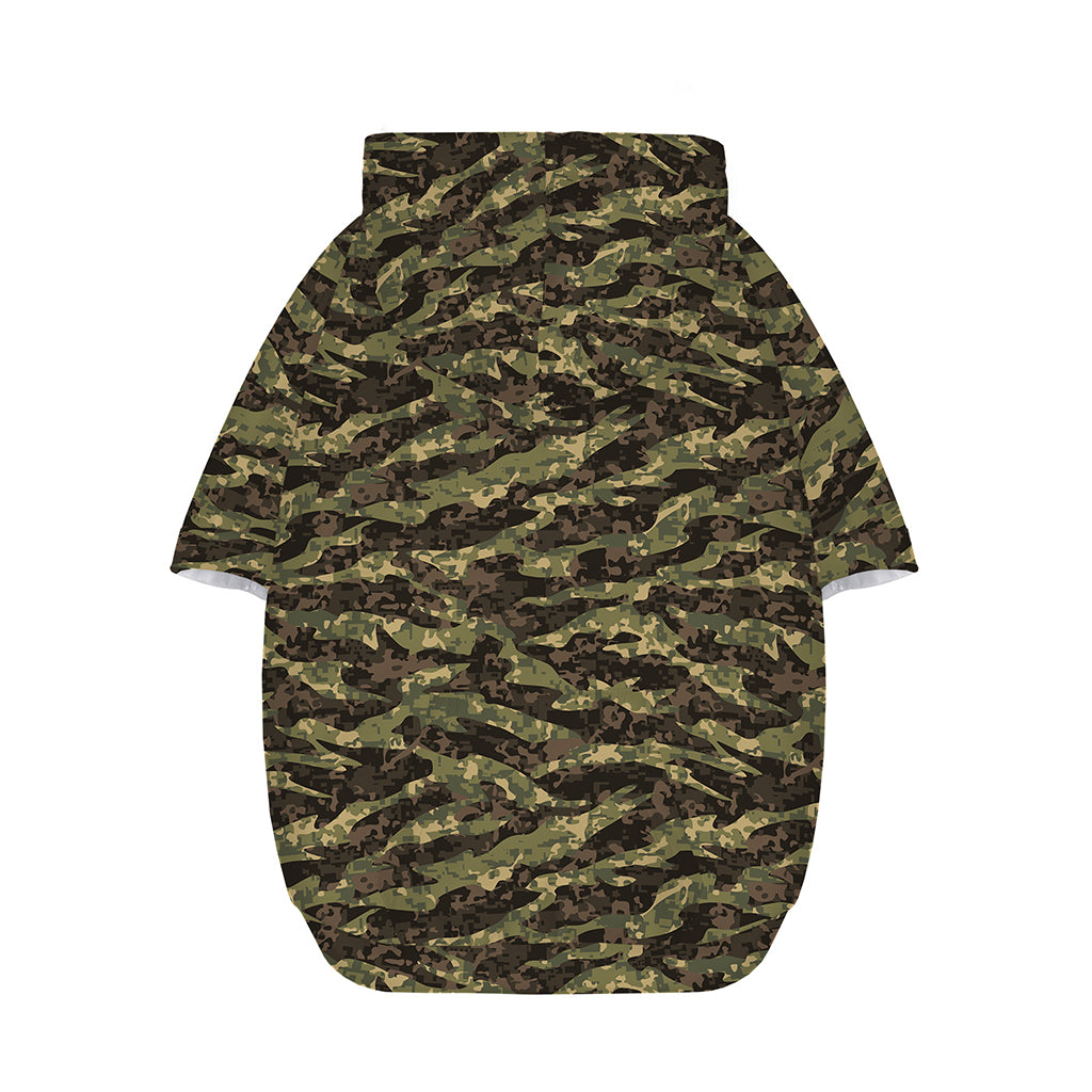 Tiger Stripe Camouflage Pattern Print Dog Zip Up Hoodie