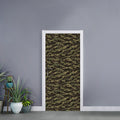 Tiger Stripe Camouflage Pattern Print Door Sticker