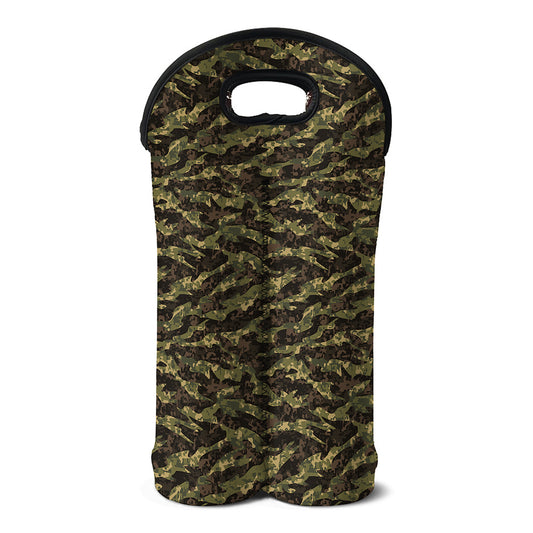Tiger Stripe Camouflage Pattern Print Double Neoprene Wine Tote