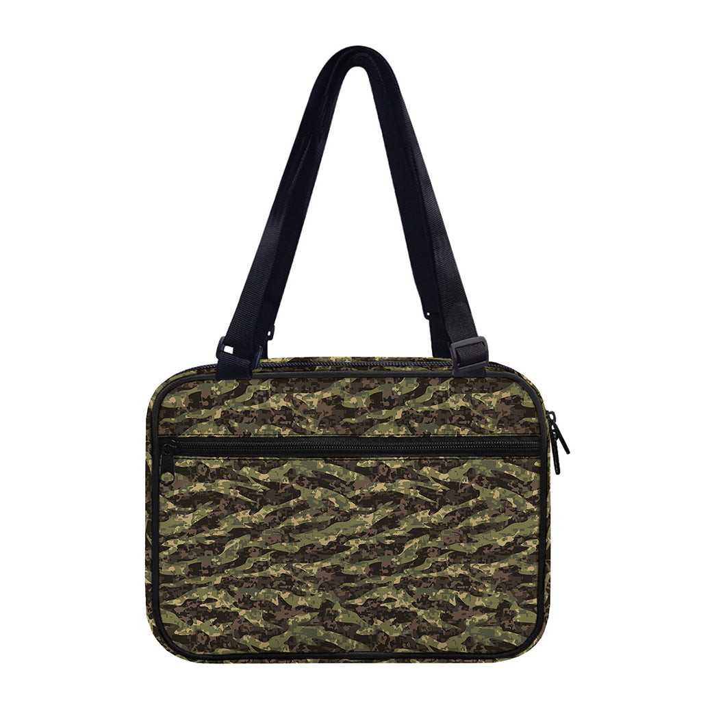 Tiger Stripe Camouflage Pattern Print Double Strap Bible Bag