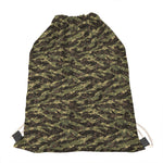 Tiger Stripe Camouflage Pattern Print Drawstring Bag