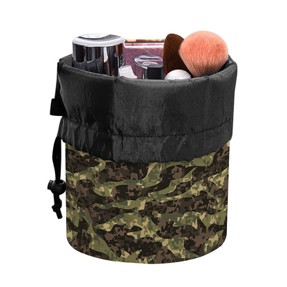 Tiger Stripe Camouflage Pattern Print Drawstring Makeup Bag