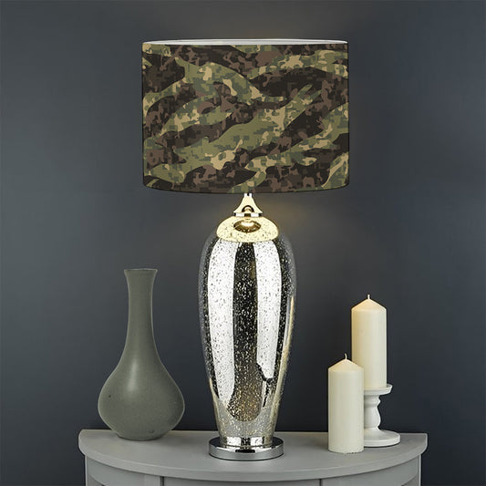 Tiger Stripe Camouflage Pattern Print Drum Lamp Shade