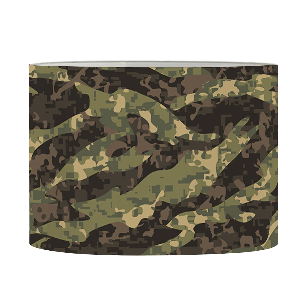 Tiger Stripe Camouflage Pattern Print Drum Lamp Shade