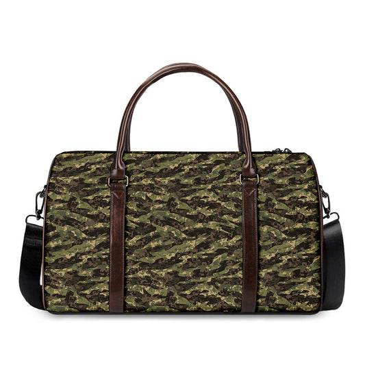 Tiger Stripe Camouflage Pattern Print Duffle Bag