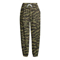 Tiger Stripe Camouflage Pattern Print Fleece Lined Knit Pants