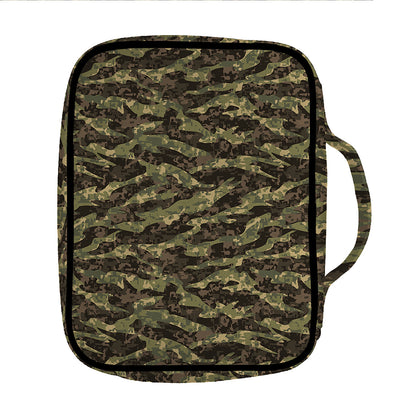 Tiger Stripe Camouflage Pattern Print Front Pocket Bible Bag