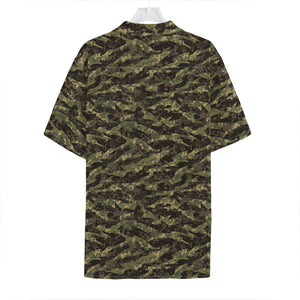 Tiger Stripe Camouflage Pattern Print Hawaiian Shirt