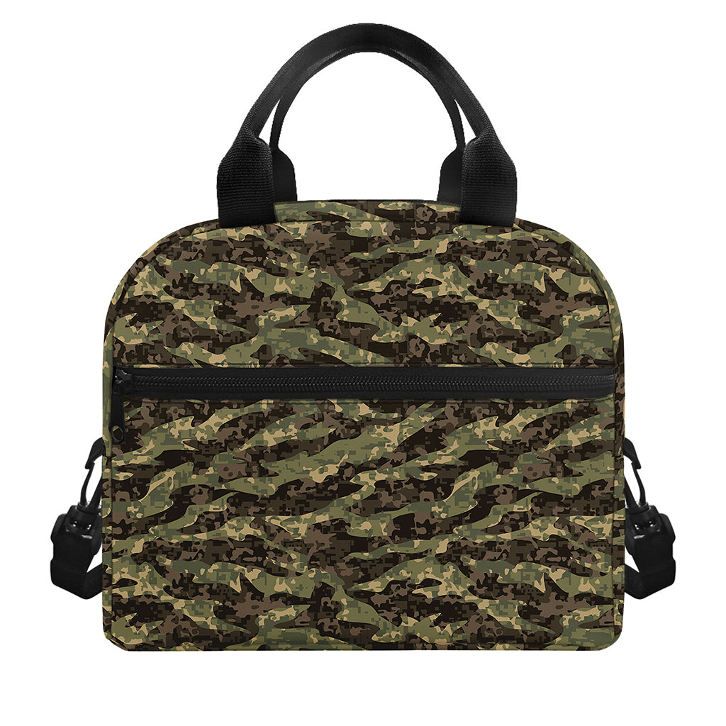 Tiger Stripe Camouflage Pattern Print Insulated Lunch Bag