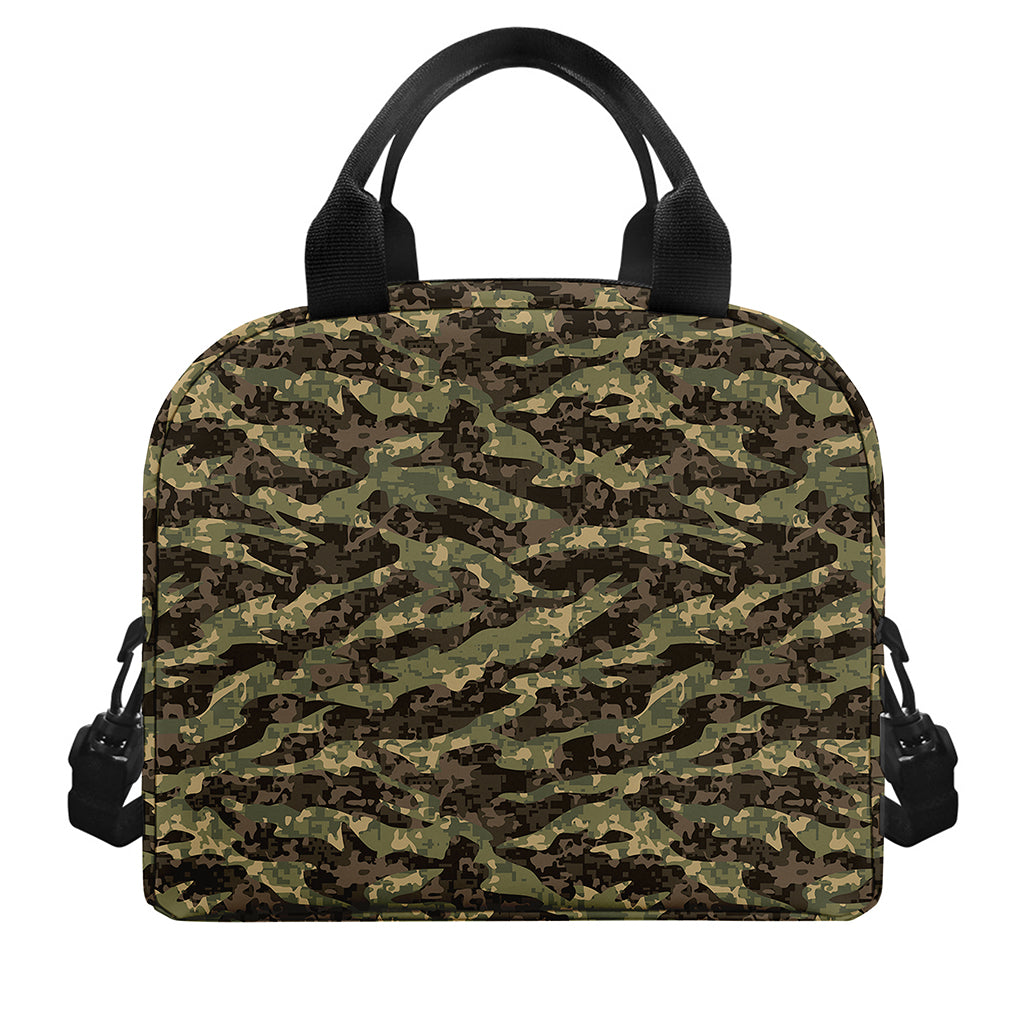 Tiger Stripe Camouflage Pattern Print Insulated Lunch Bag