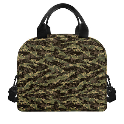 Tiger Stripe Camouflage Pattern Print Insulated Lunch Bag