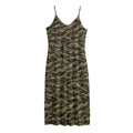 Tiger Stripe Camouflage Pattern Print Jersey Midi Cami Dress