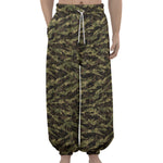 Tiger Stripe Camouflage Pattern Print Lantern Pants