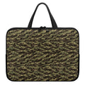 Tiger Stripe Camouflage Pattern Print Laptop Sleeve With Handle