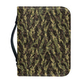 Tiger Stripe Camouflage Pattern Print Leather Bible Cover