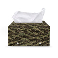 Tiger Stripe Camouflage Pattern Print Leather Tissue Box Cover