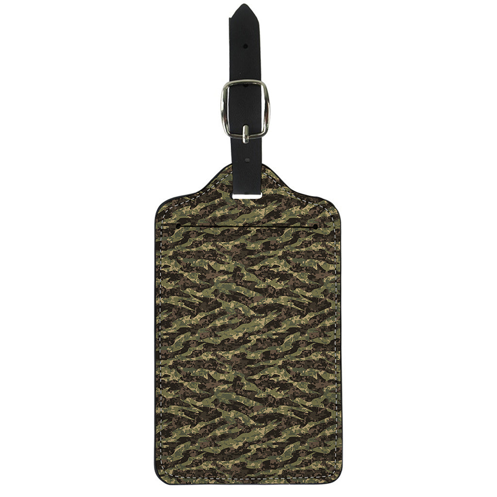 Tiger Stripe Camouflage Pattern Print Luggage Tag