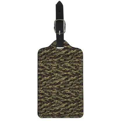 Tiger Stripe Camouflage Pattern Print Luggage Tag