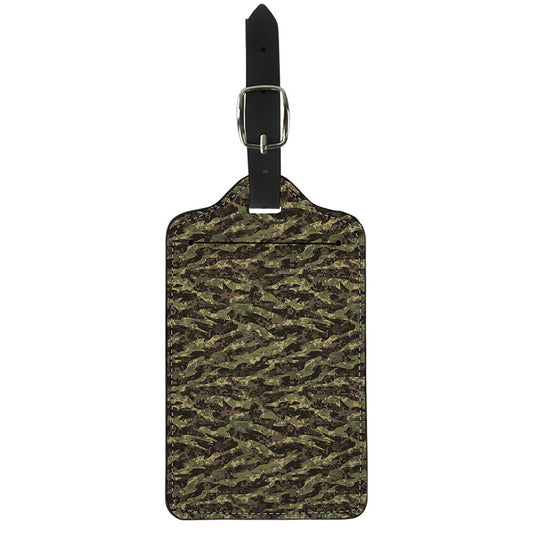 Tiger Stripe Camouflage Pattern Print Luggage Tag