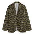 Tiger Stripe Camouflage Pattern Print Men's Blazer