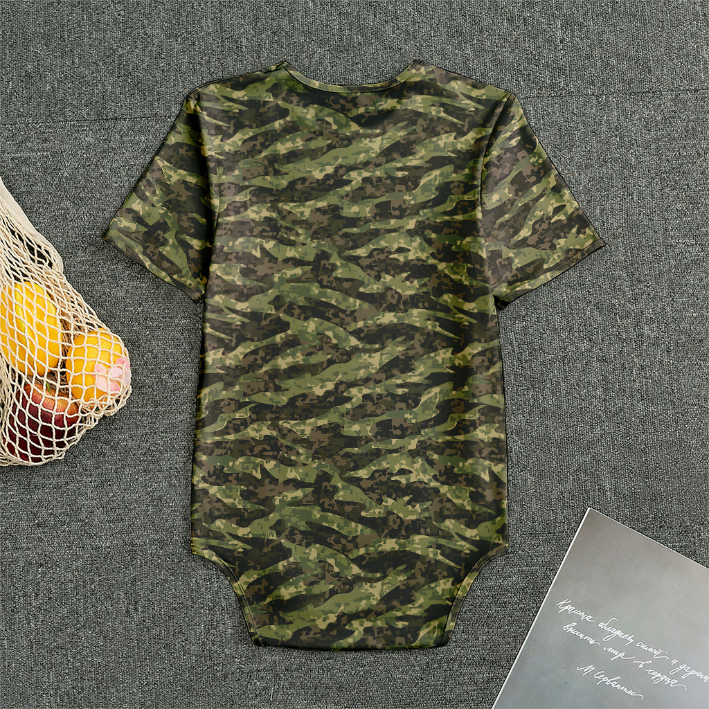 Tiger Stripe Camouflage Pattern Print Men's Bodysuit