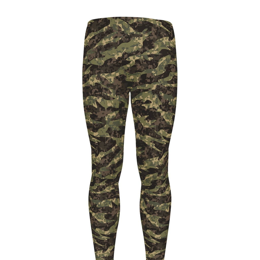 Tiger Stripe Camouflage Pattern Print Men's leggings