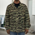 Tiger Stripe Camouflage Pattern Print Men's Shirt Jacket