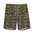Tiger Stripe Camouflage Pattern Print Men's Athletic Shorts